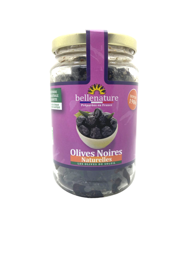 olives noires natures entières bio bellenature bocal