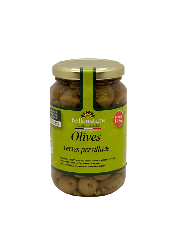 Olives vertes persillade bio bellenature bocal