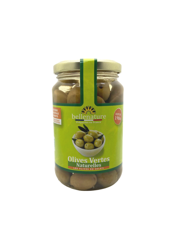 olives vertes natures entière bio bellenature bocal