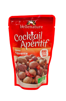 Cocktail olives apéritives bio sauce piquante Bellenature sachet