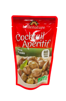 Cocktail olives apéritives bio sauce pistou Bellenature sachet