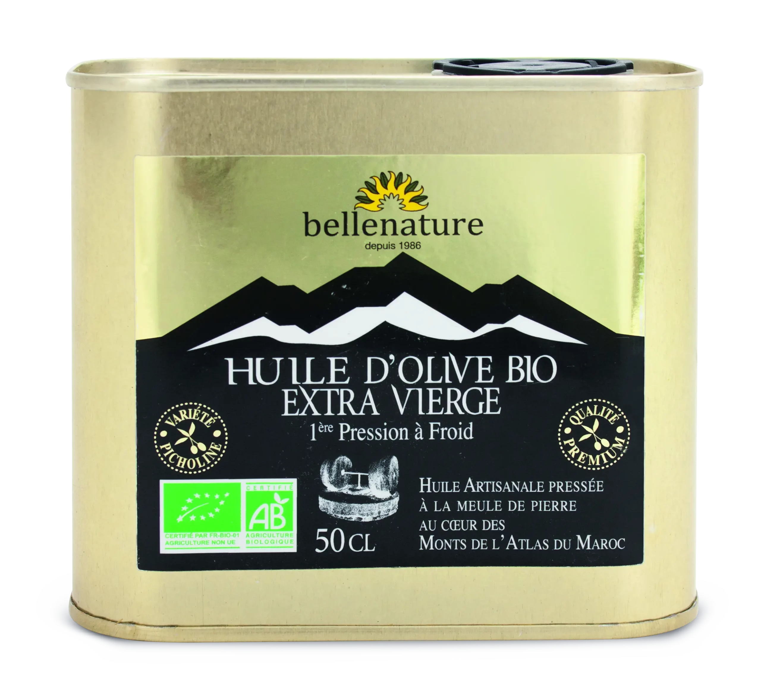 Huile d'olive noire extra vierge (première pression à froid) – La